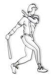 Baseball Player Metal Wall Decor