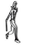 Baseball Player Metal Wall Decor