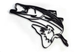 Bass Fish Metal Wall Decor and Wall Sculpture