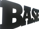 Baseball Word Metal Sign