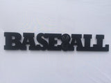 Baseball Word Metal Sign