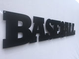 Baseball Word Metal Sign