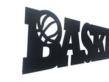 Basketball Word Metal Sign