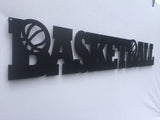 Basketball Word Metal Sign