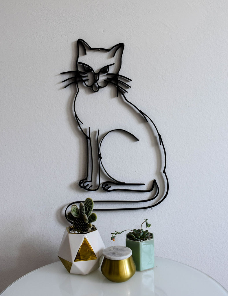 Cat Metal Wall Decor and Wall Art Sculpture - Main Image