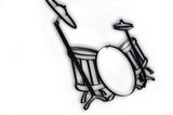 Drum Set Metal Wall Decor and Music Art Sculpture