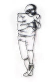 Football Quarter Back Metal Wall Decor and Wall Art