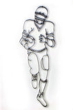 Football Metal Wall Decor and Running Back Wall Sculpture