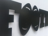 Football Word Metal Sign