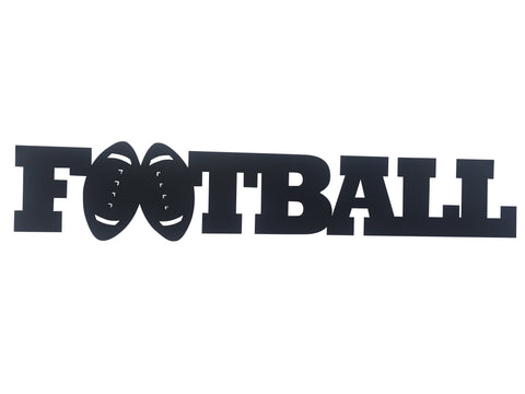 Football Word Metal Sign