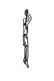 Side view of metal basketball player wall art and decor