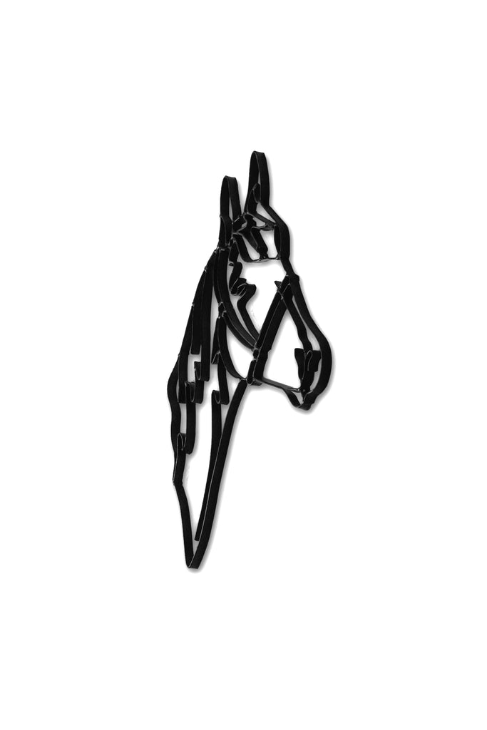 Tête De Cheval En Métal Déco Murale – Acier Noir Design Équestre – Grand Format 80 Cm