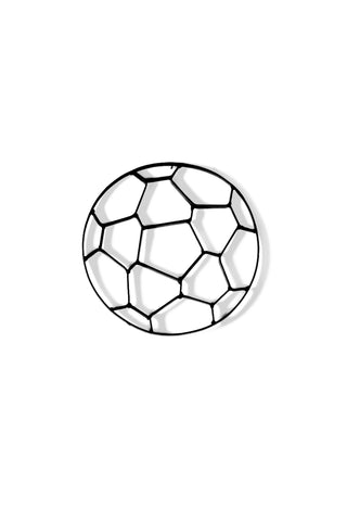 Metal soccer ball wall art and decor