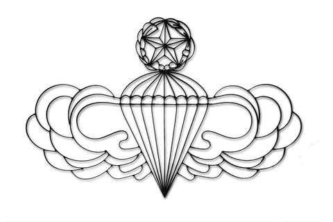 Metal Airborne Master Jumper Wall Decor Symbol