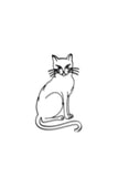 Front view of a Cat or Kitten metal wall art and decor