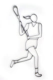 Women's Lacrosse Metal Wall Decor and Wall Art Sculpture