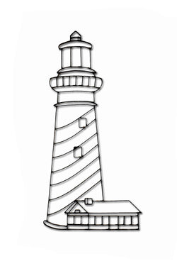 Metal Light House wall art and decor