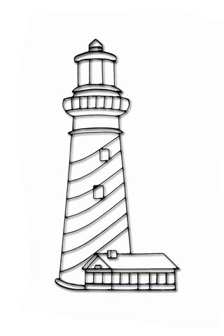 Metal Light House wall art and decor