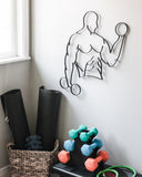 Weight Lifting Metal Wall decor and Body Builder wall Art