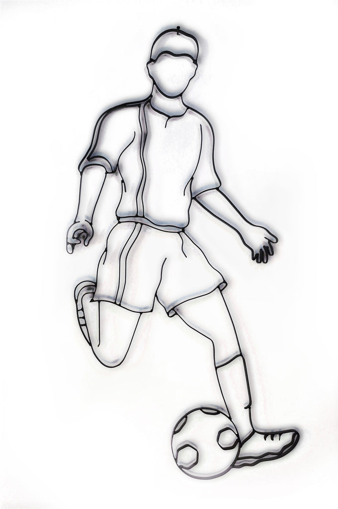 Metal Soccer Wall Decor and Soccer Player wall art All Metal Art Shop