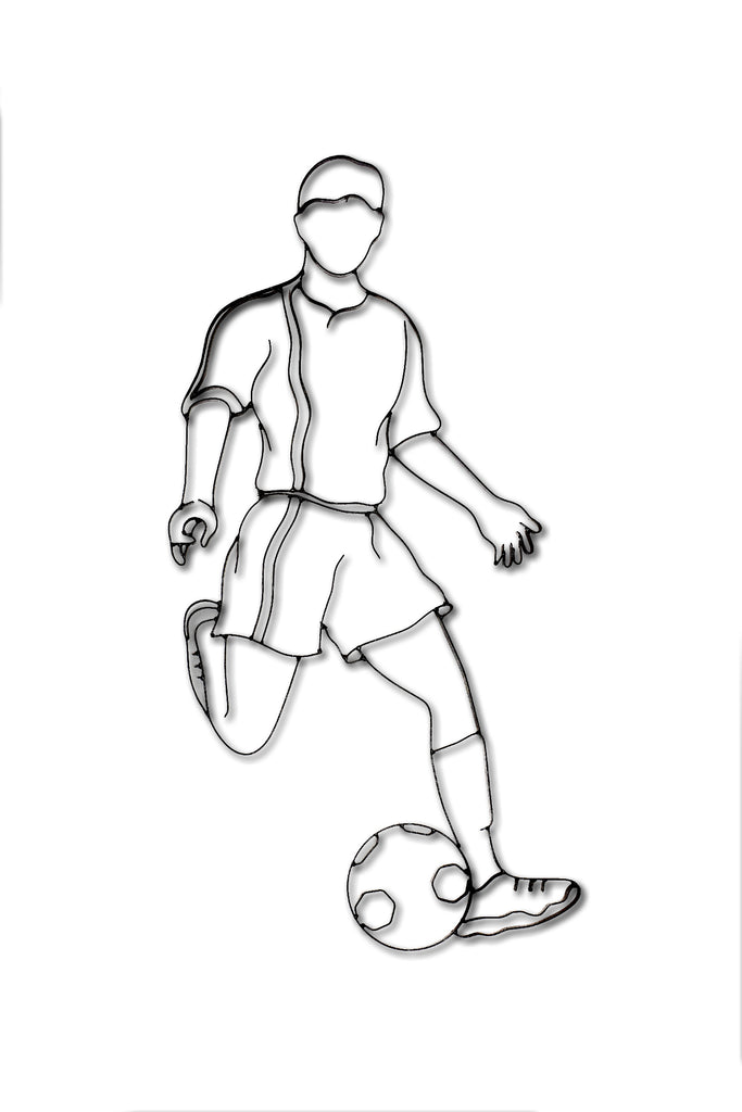 Metal Soccer Wall Decor and Soccer Player wall art All Metal Art Shop