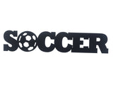 Soccer Word Metal Sign