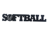Softball Word Metal Sign