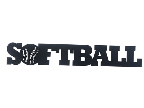 Softball Word Metal Sign