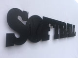 Softball Word Metal Sign