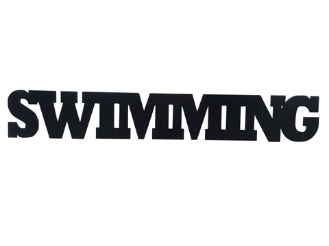 Swimming Word Metal Sign