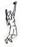 Male tennis metal wall art