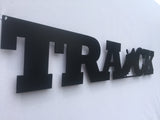 Track Word Metal Sign