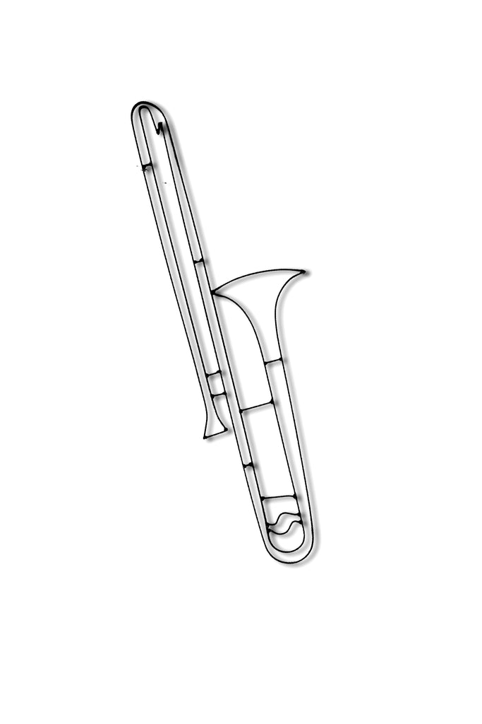 black and white trombone