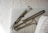 trombone wall art metal