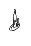 Metal Wine Bottle and Glass wall decor and Sculpture