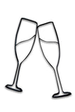 metal wineglass wall art
