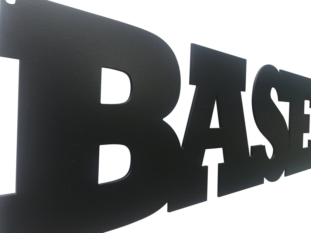Baseball Word Metal Sign – All Metal Art Shop
