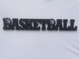 Basketball Word Metal Sign