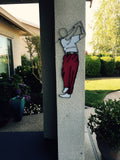 Personalized male golfer metal wall decor 