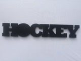 Hockey Word Metal Sign