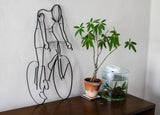 Bicyclist Metal Wall Decor and Wall Sculpture
