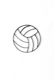 Metal volleyball wall art and decor