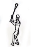 Male Lacrosse Metal Wall Decor and Wall Art Sculpture