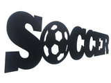 Soccer Word Metal Sign