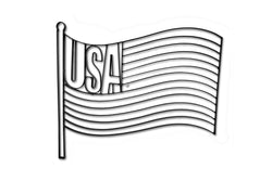 USA Flag Metal Wall Decor and Wall Art Sculpture
