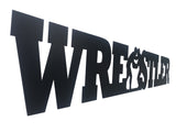 Wrestler Word Metal Sign